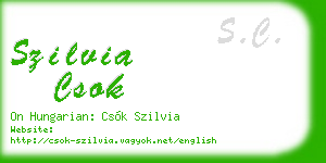 szilvia csok business card